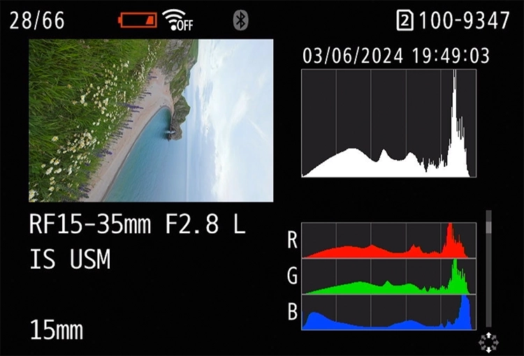 Correctly exposued histogram